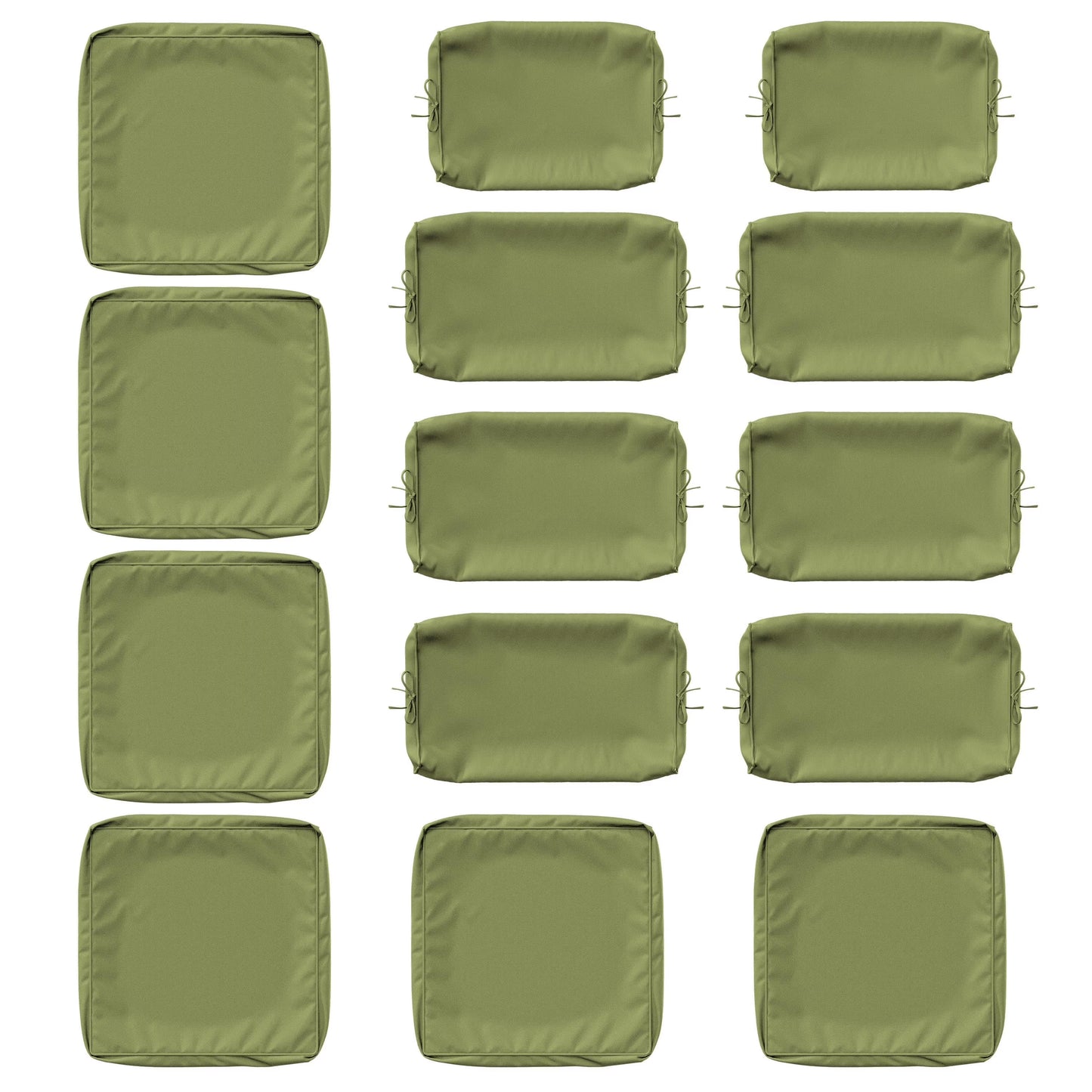 Kimunuk 14 Pcs Outdoor Cushion Slipcovers, Replacement Outdoor Patio Cushion Covers with 3 Size, Waterproof and Zippered, Fit for Outdoor Furniture, Patio Sofa Couch, Covers Only, Navy Blue