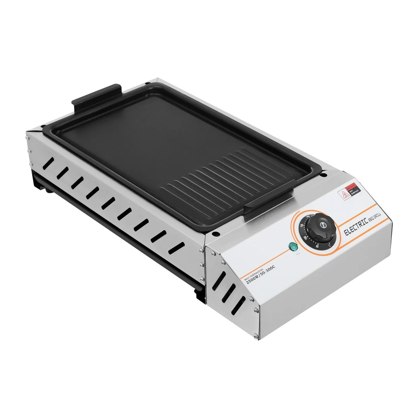 ToppiJoy 122-572° F Electric Griller, Adjustable Temperature Control Teppanyaki Flat Grill for Outdoor Cooking Kitchen and Patio Backyard Barbecue