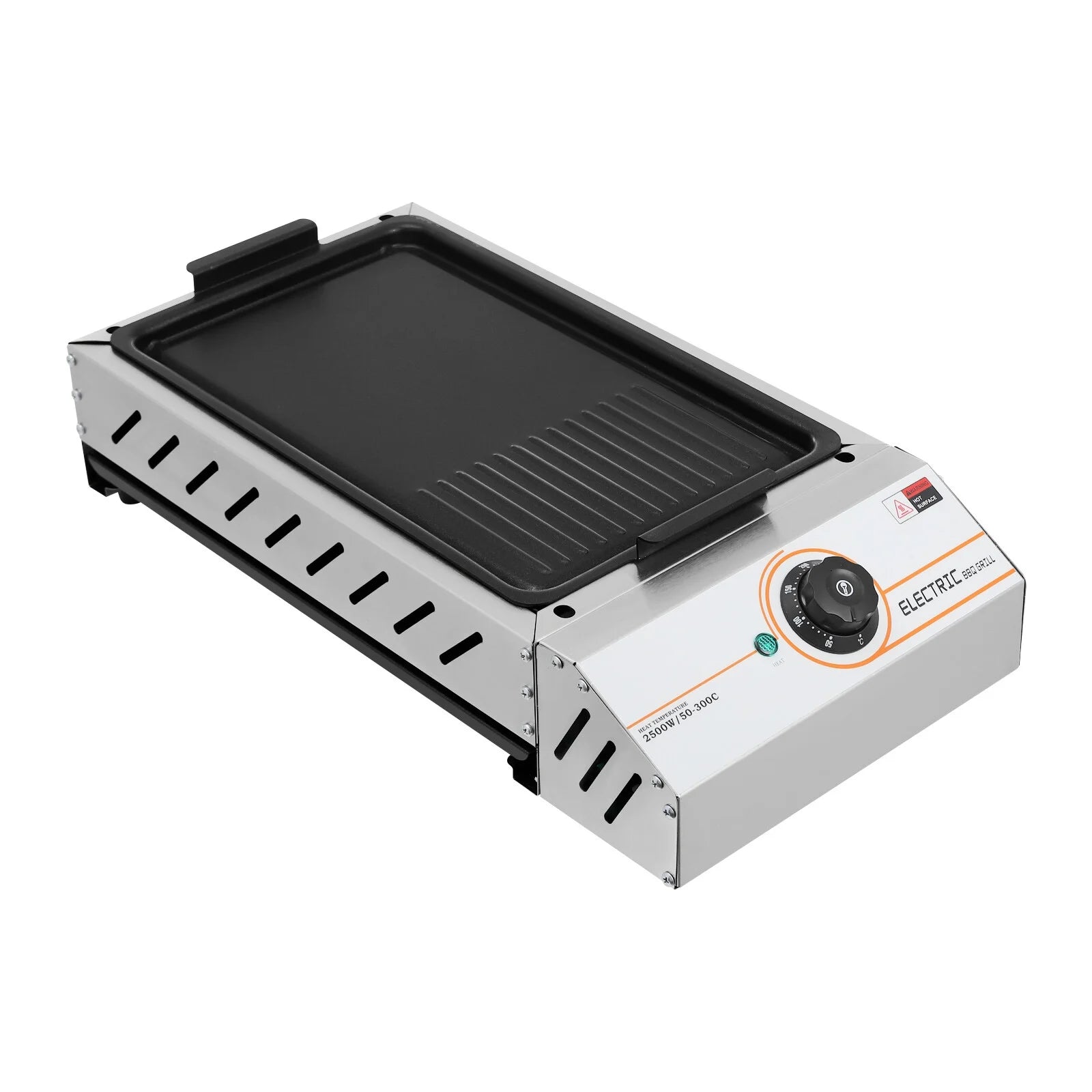 ToppiJoy 122-572° F Electric Griller, Adjustable Temperature Control Teppanyaki Flat Grill for Outdoor Cooking Kitchen and Patio Backyard Barbecue