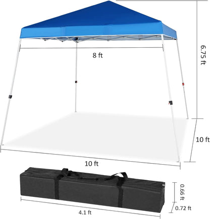 Abba Patio 10'x10' Outdoor Pop up Canopy Tent w/Carry Bag, Blue