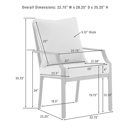 Crosley Furniture Otto 2-Piece Outdoor Chair Set, Dining Patio Chairs for Deck, Backyard