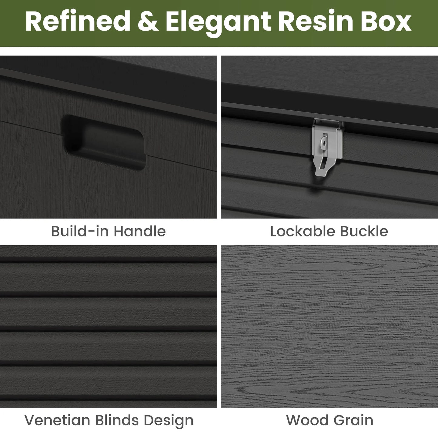 Outdoor Storage Box, 130GAL Waterproof Deck Box, Lockable Pool Patio Storage Indoor Toy Box, Outdoor Storage Bench for Porch, Max Load Weight 500LBS