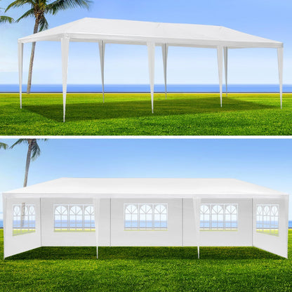 10FTx30FT Wedding Party Canopy Tent With 8 Removable Sidewalls Waterproof Canopy Patio Wedding Gazebo Outdoor Wedding Party Tent For Household Wedding Party Parking Shed