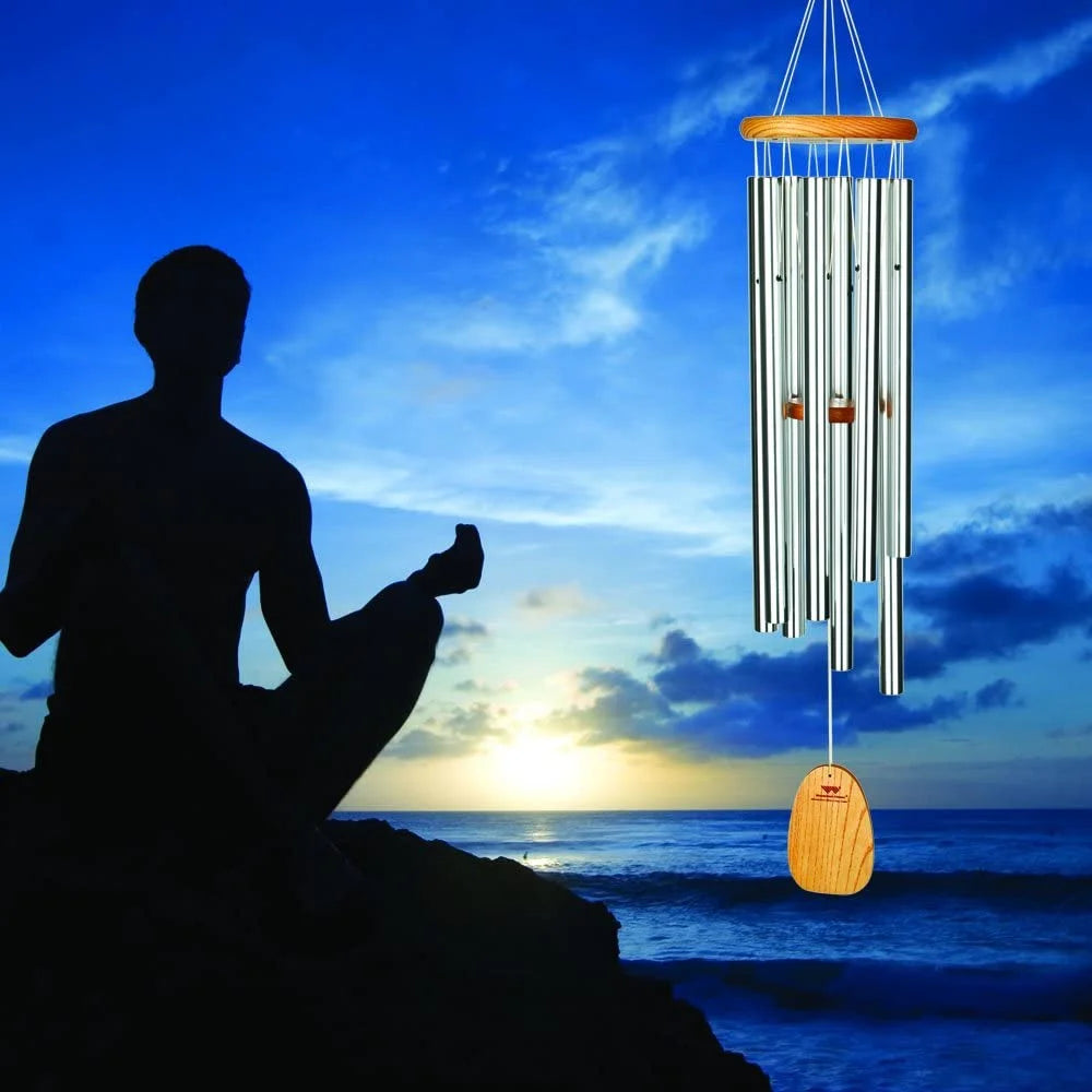 Woodstock Chimes Signature Collection, Woodstock Meditation Chime, 39'' Eastern Energies Wind Chimes for Outdoor, Patio, Home or Garden Dcor (TMS)