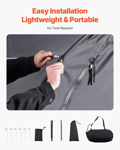 Extra-Large Bike Storage Tent, Waterproof Fan-Shaped Bike Shelter for Garage or Patio, Holds 5+ Bikes