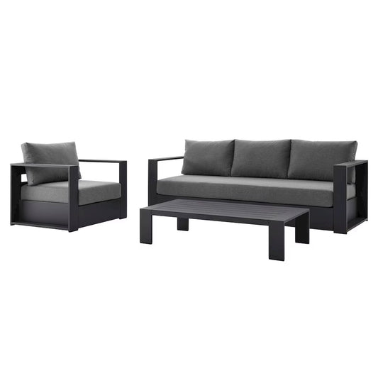 Modway Tahoe 3-Piece Outdoor Patio Powder-Coated Aluminum Set