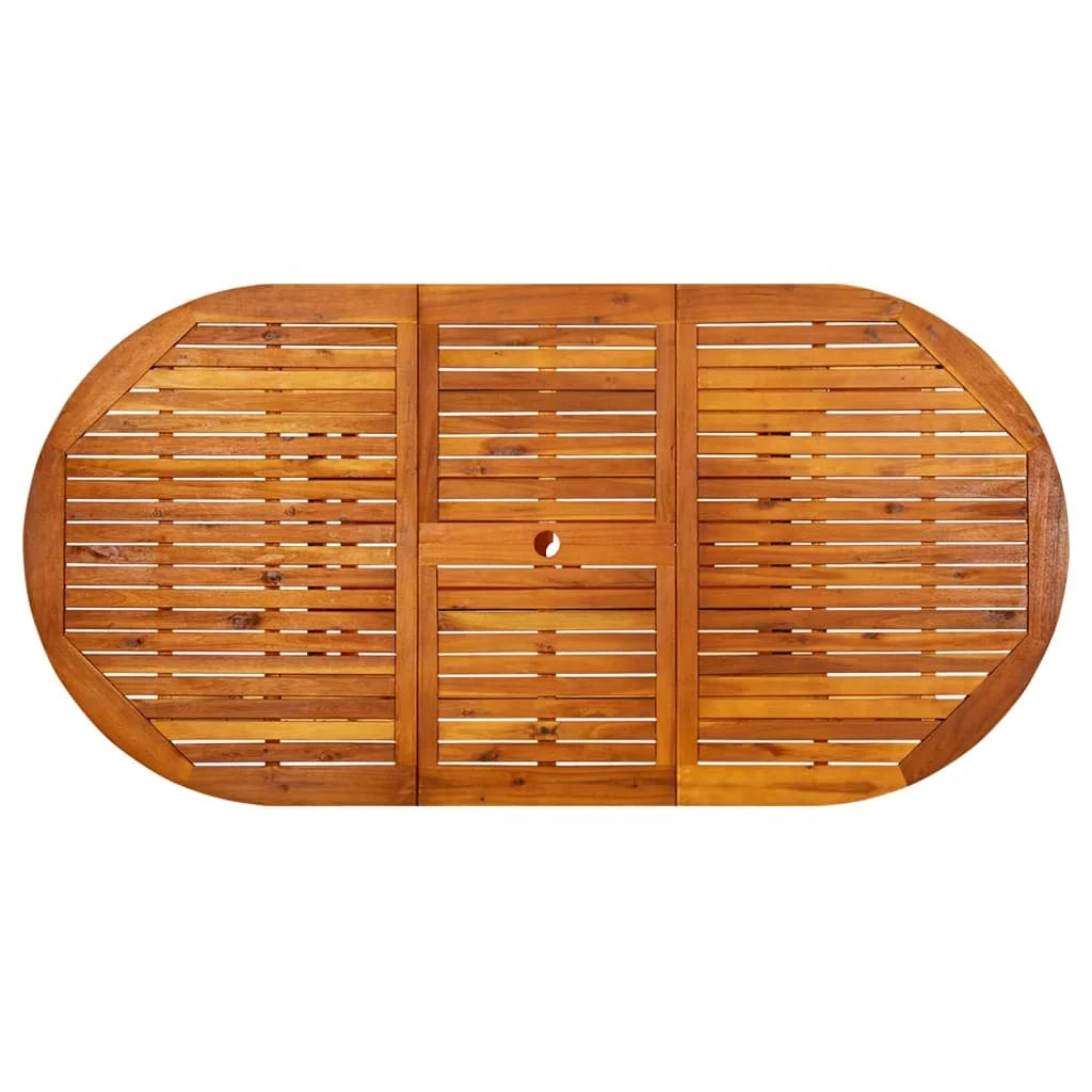 vidaXL Patio Table 78.7"x39.4"x29.5" Solid Acacia Wood