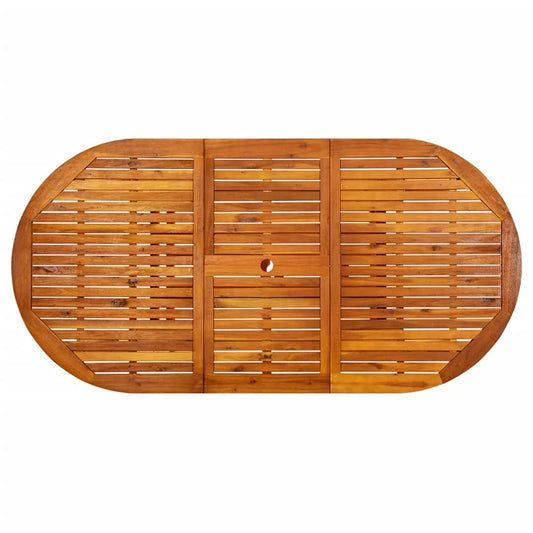 vidaXL Patio Table 78.7"x39.4"x29.5" Solid Acacia Wood