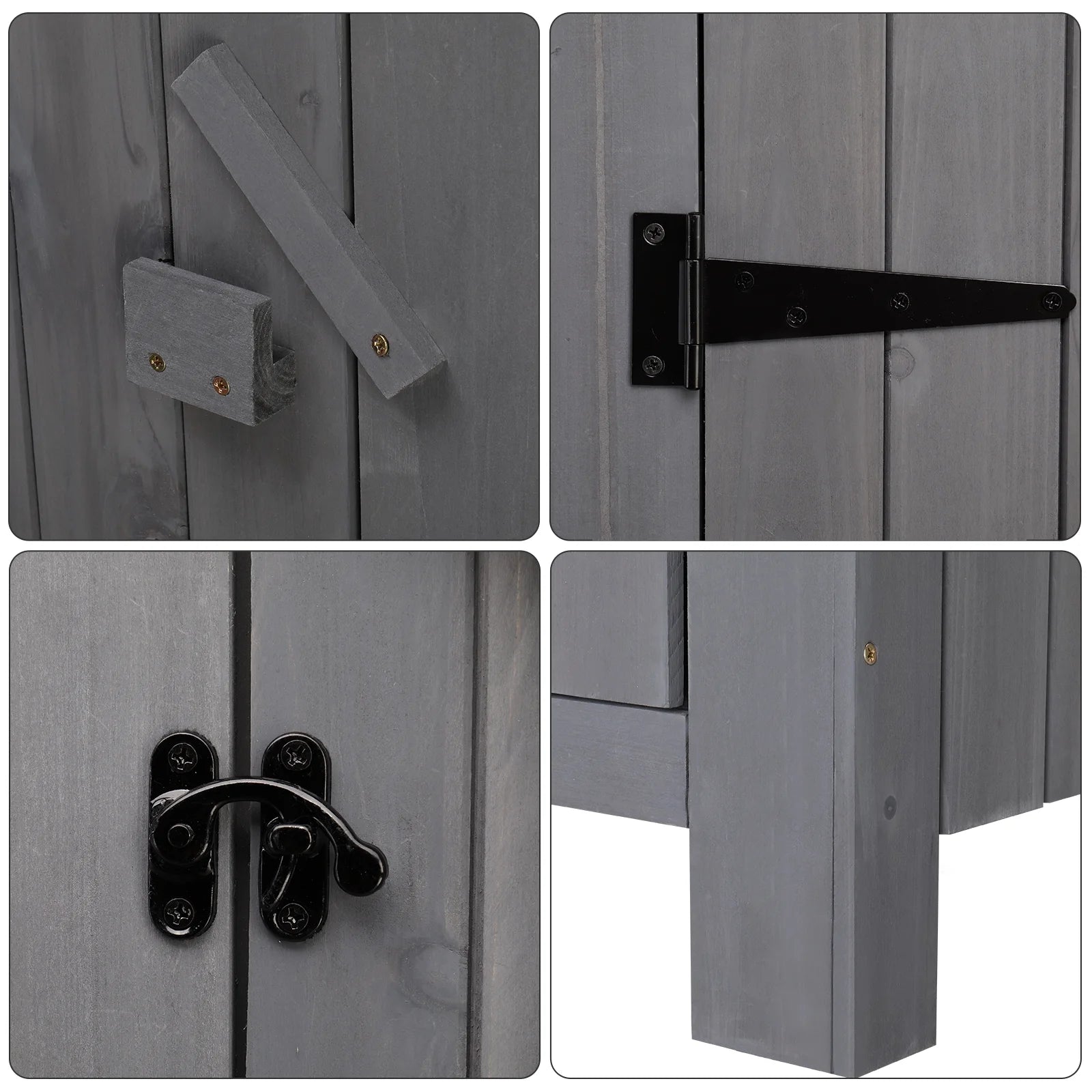 iTopRoad 70in Outdoor Storage Shed for Garden Tools, Wooden Patio Shed Lockers