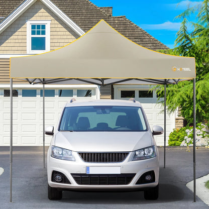 SANOPY 10'x10' Pop up Canopy Tent Anti-UV Waterproof Outdoor Gazebo Instant Party Wedding Backyard Canopy Tent Shade Shelter for Backyard, Patio, Parties,Khaki