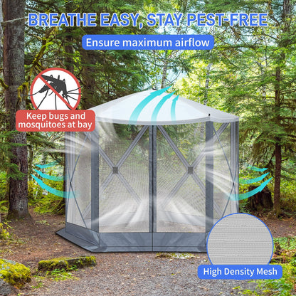UBesGoo 10 x 10 Ez Pop Up Gazebo Canopy Tent with Mosquito Netting for Patio, Camping and Picnic Includes Carry Bag