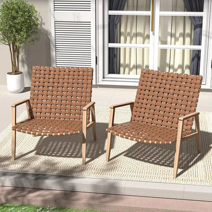Outdoor Chairs Set of 2, Patio Bistro Set, Outdoor Furniture Set, Outdoor Conversation Chair Sets for Balcony Backyard Park Garden