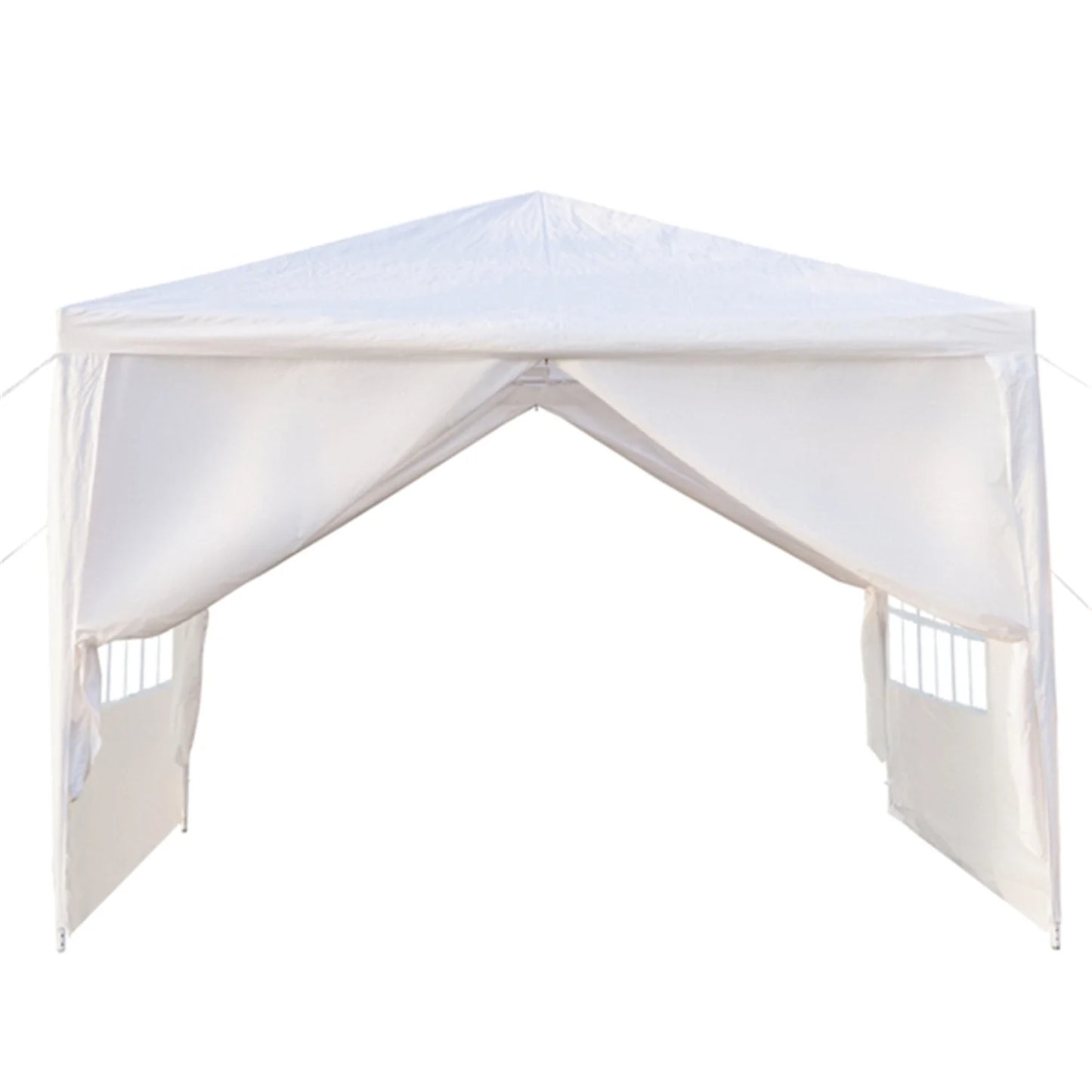 Outdoor Party Tent with 4 Side Walls, 10' x 10' White Backyard Tent for Outside, 2021 Upgraded Patio Gazebo Sunshade Shelter, Outdoor Wedding Canopy Tent for Parties Garden Pool