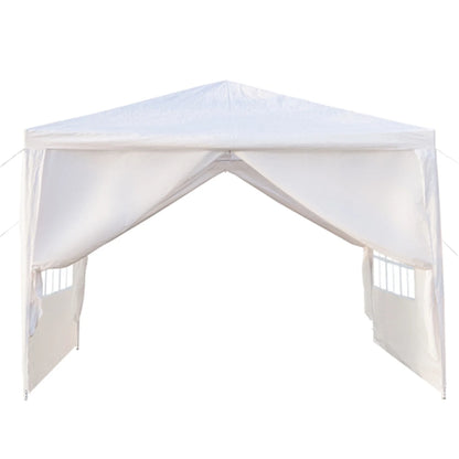Outdoor Party Tent with 4 Side Walls, 10' x 10' White Backyard Tent for Outside, 2021 Upgraded Patio Gazebo Sunshade Shelter, Outdoor Wedding Canopy Tent for Parties Garden Pool