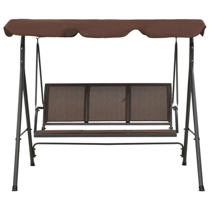 vidaXL Patio Swing Chair Outdoor Swing Bench with Adjustable Canopy Swing Seat