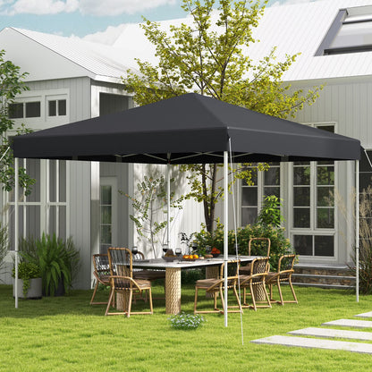 Outsunny 13' x 13' Pop Up Canopy Tent, Instant Sun Shelter, Tents for Parties, Height Adjustable for Outdoor, Garden, Patio, Parties, White