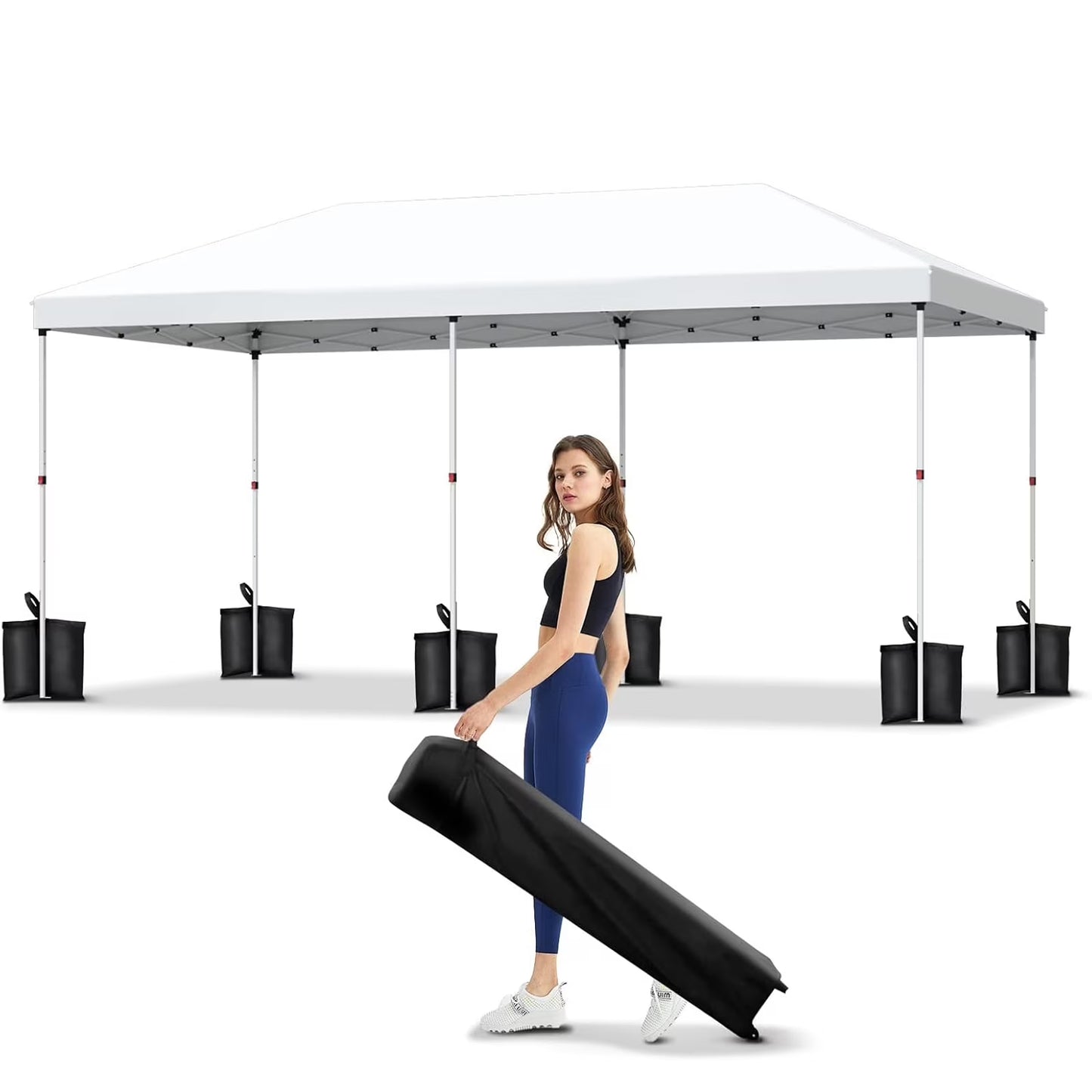 10' x 20' Pop Up Canopy Tent for Outdoor, Portable Instant Commercial Canopy for Patio, Backyard, Garden, Lawn, Outdoor Activities