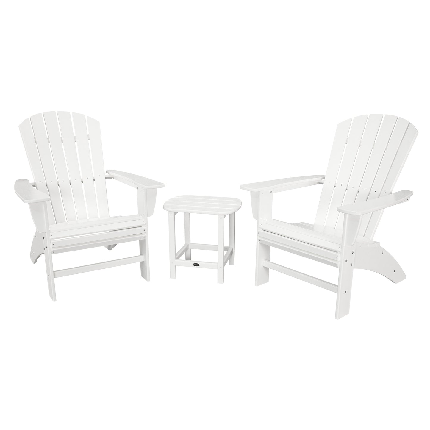 POLYWOOD Portside 3-piece Outdoor Patio Shellback Adirondack Set