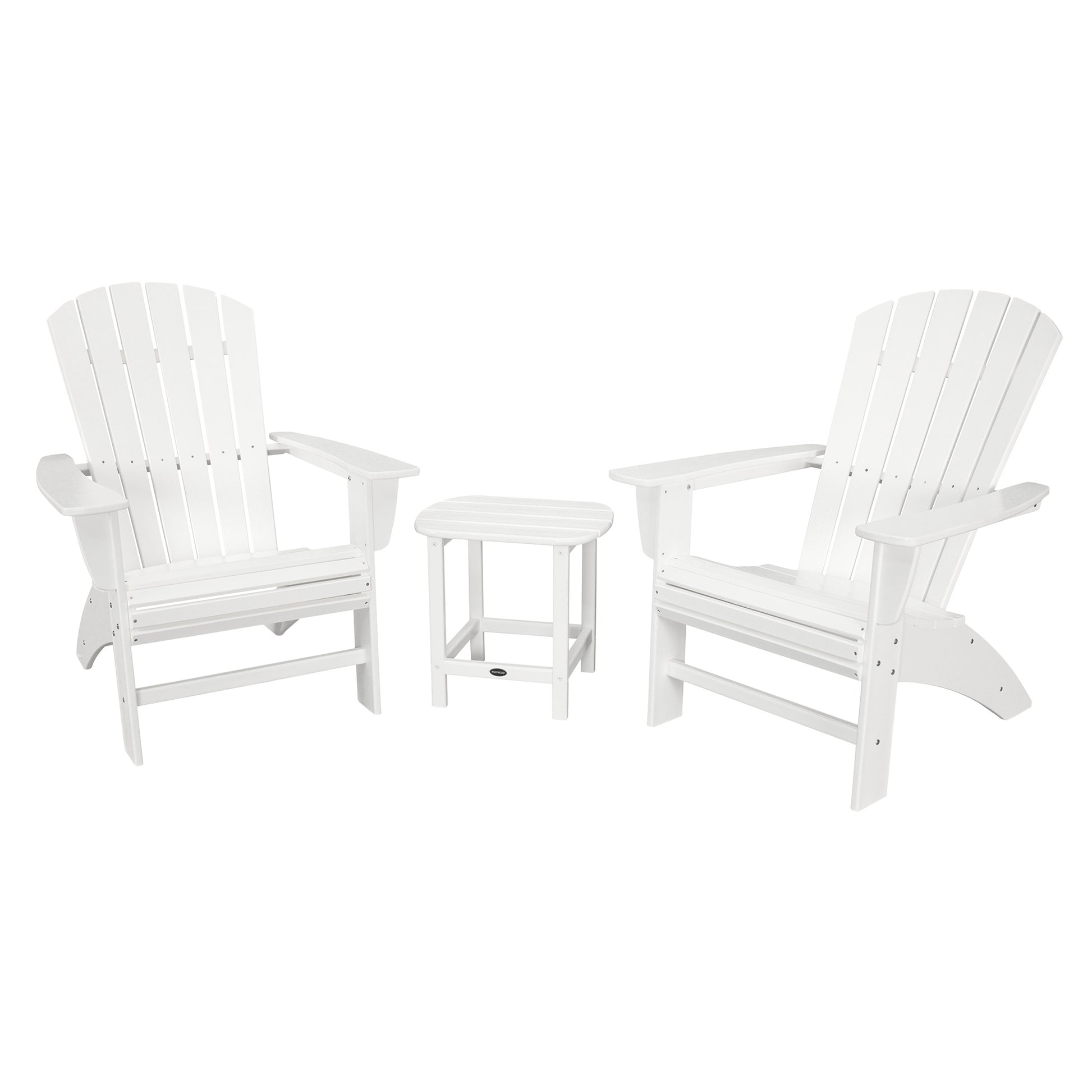 POLYWOOD Portside 3-piece Outdoor Patio Shellback Adirondack Set