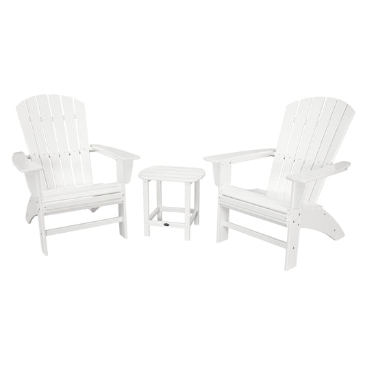 POLYWOOD Portside 3-piece Outdoor Patio Shellback Adirondack Set