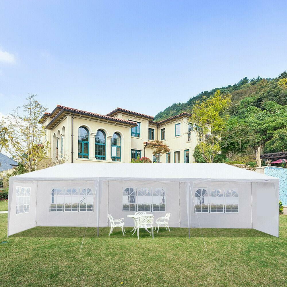 Veado Outdoor Party Tent, Patio Canopy Tent Gazebo with Removable Sidewalls Instant Event Tent for Cater Events Wedding Birthday Pavilion Beach BBQ (10'x30')