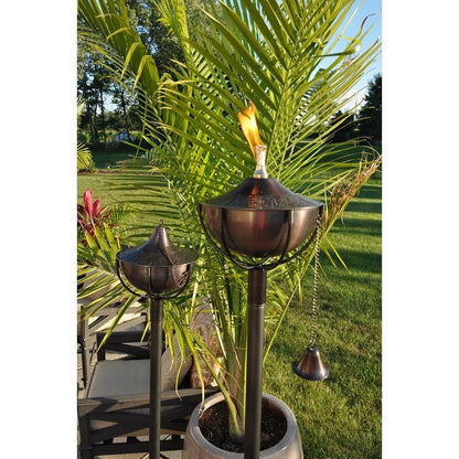 Starlite Garden & Patio Torche Maui Grande Garden Torches (Set of 2) Smooth Nickel