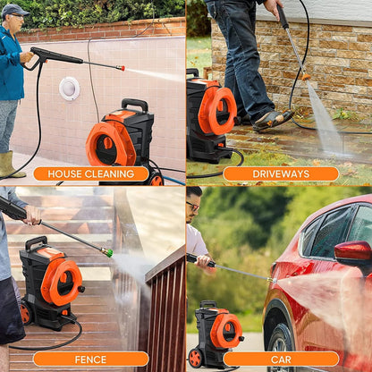 Vebreda 3300 PSI Electric Pressure Washer for Cars Homes Driveways Patios Orange