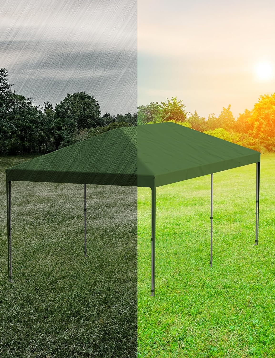 Telyswee 10'x 20' Pop Up Canopy Tent for Parties, Heavy Duty Commercial Canopy Tent Outdoor Vendor Party Tent Waterproof Gazebo Shelter for Patio Outdoor Party Events
