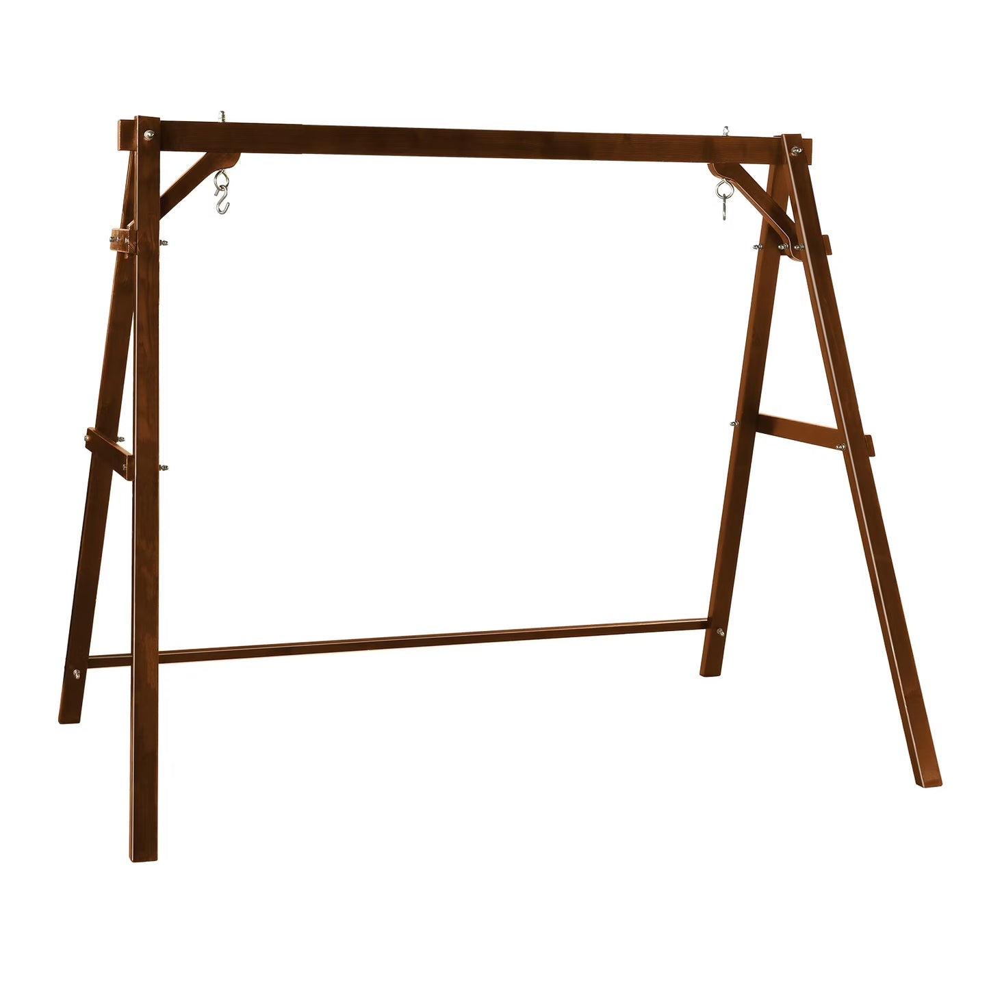 VINGLI Heavy Duty Patio Porch Swing Stand Support 660 LBS A-Frame Design, Solid Fir Wood, 5FT Brown