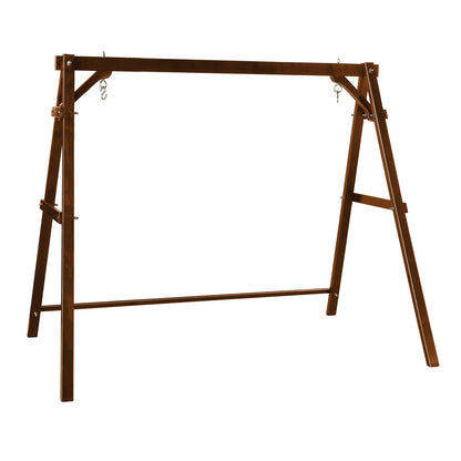 VINGLI Heavy Duty Patio Porch Swing Stand Support 660 LBS A-Frame Design, Solid Fir Wood, 5FT Brown