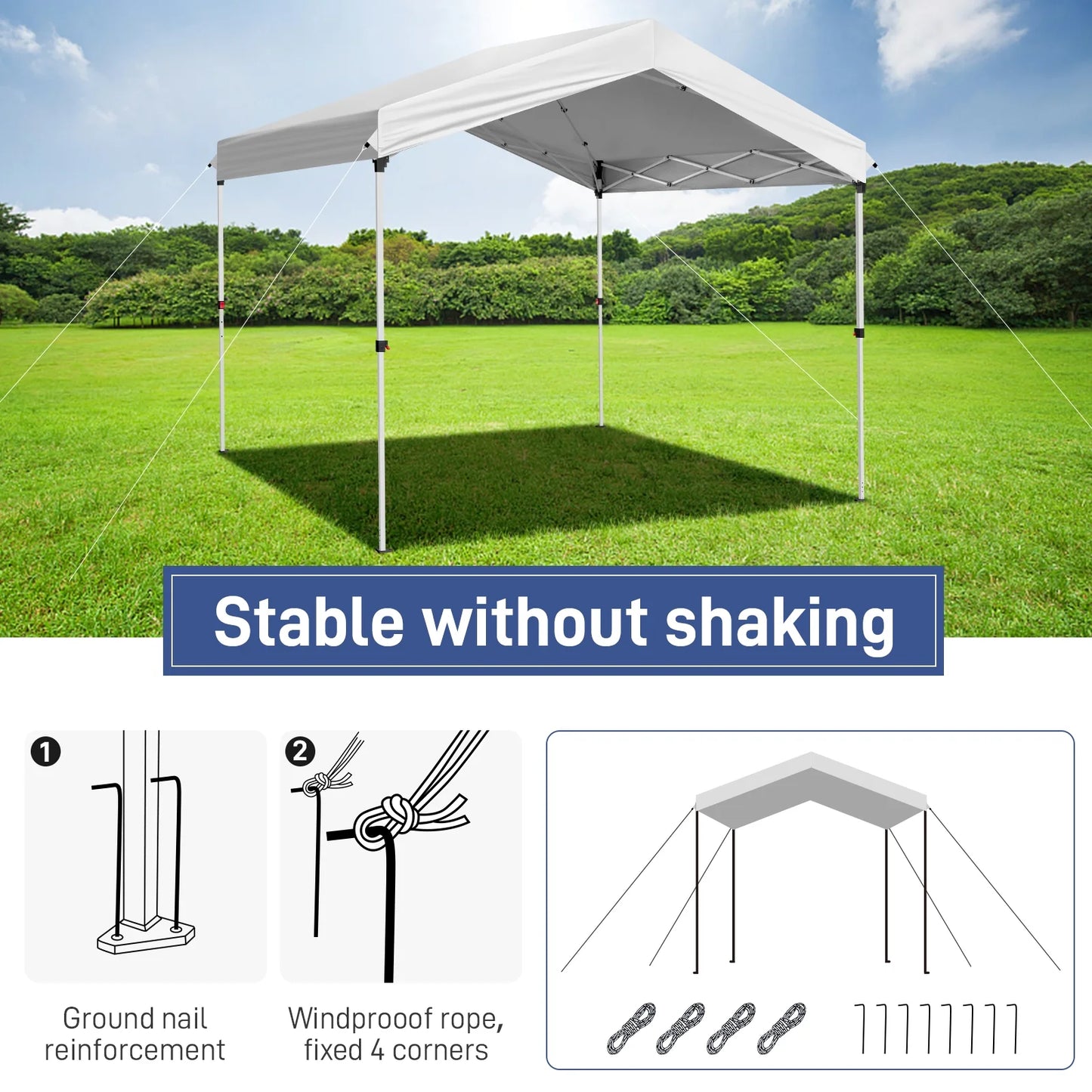 Ktaxon 10' x 10' Pop Up Canopy Tent EZ Up Canopy Tent for Outdoor Event,Car Shelter,Patio Activity