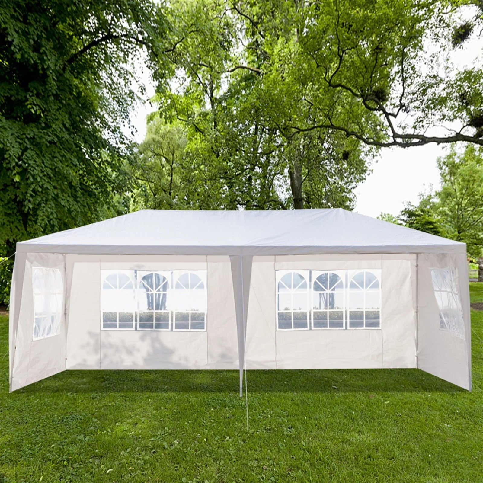 Arttoreal 20'Lx10'Wx8.5'H Outdoor Patio Pop-up Canopy with Sides,Garden Canopy Shelter Tents,White
