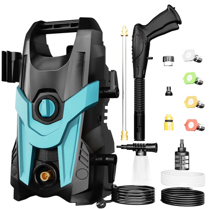 FOTING Upgraded Electric Pressure Washer 4200 PSI 2.8 GPM Power Washer with Extra Hose, 23ft Hose 35ft Power Cord, 4 Nozzle and Detergent Tank for Cars, Fences, Patio