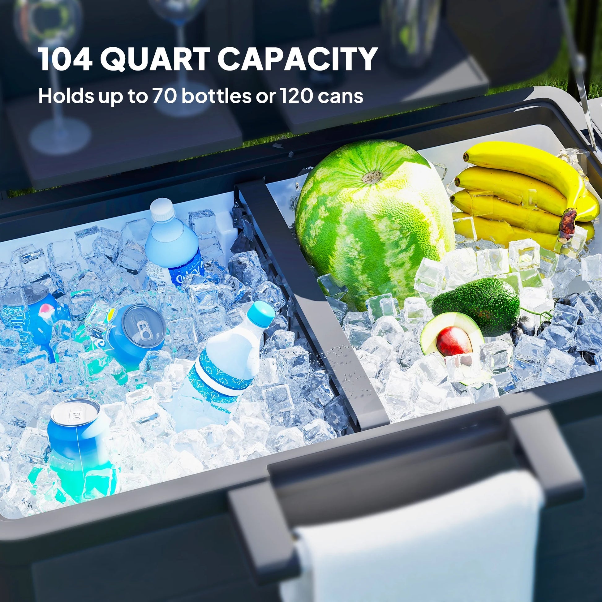 Outsunny 104 Quart Patio Cooler Cart, Outdoor Beverage Rolling Ice Chest with Bottle Opener and Shelves for Pool Deck BBQ Cookouts Party, Black
