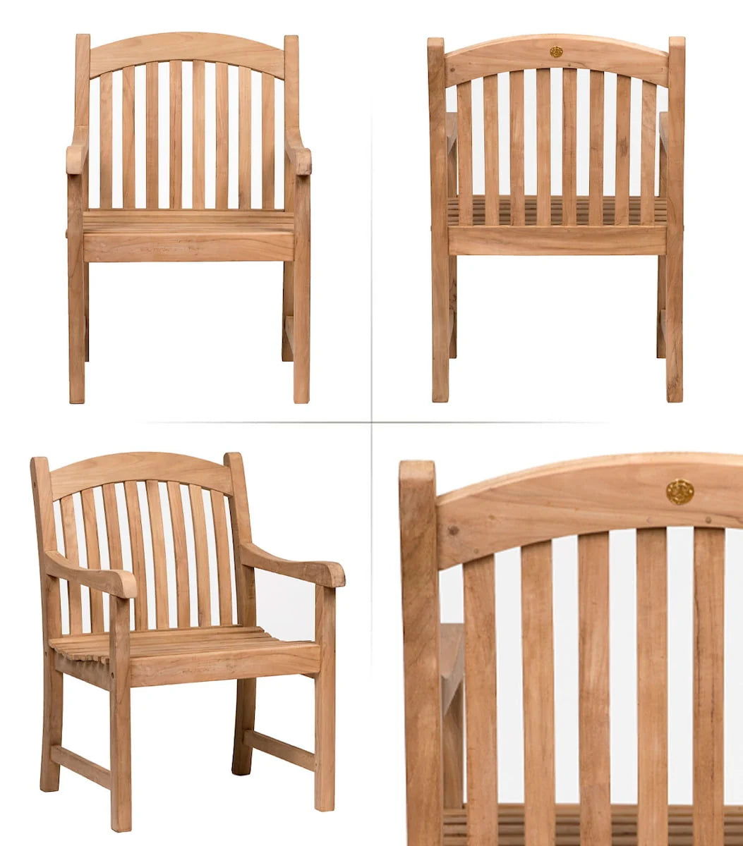 Amazonia Oceanfront 9-Piece Teak Wood 100% FSC Patio Dining Set