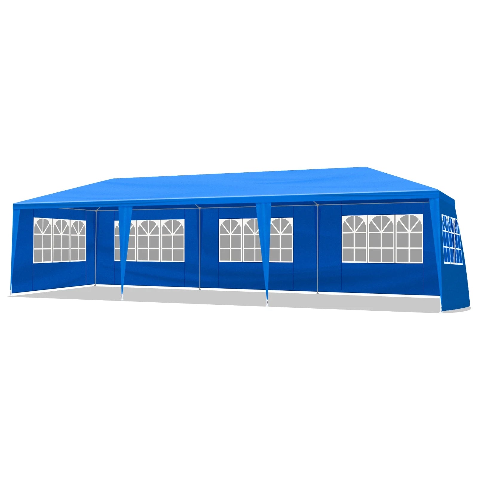 10'x30' Outdoor Party Tent with 8 Removable Sidewalls - Waterproof Canopy Patio Wedding Gazebo for Backyard Events, Blue