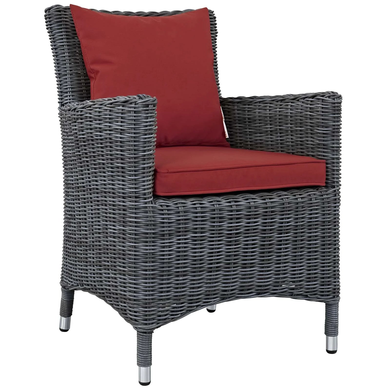 Modway Summon 11 Piece Outdoor Patio Sunbrella Dining Set in Canvas Gray