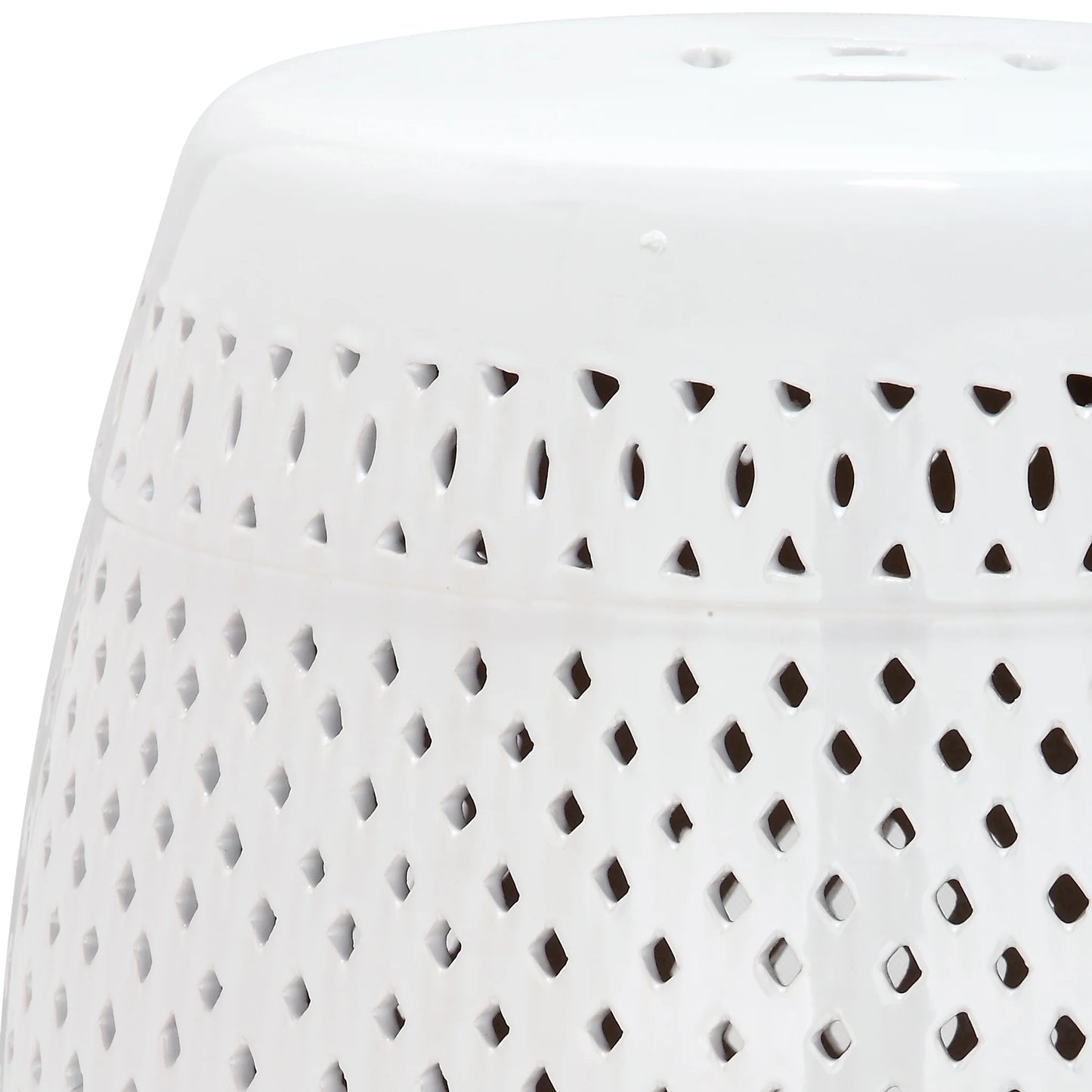 Safavieh Diamond Drum Indoor/Outdoor Garden Patio Stool, White
