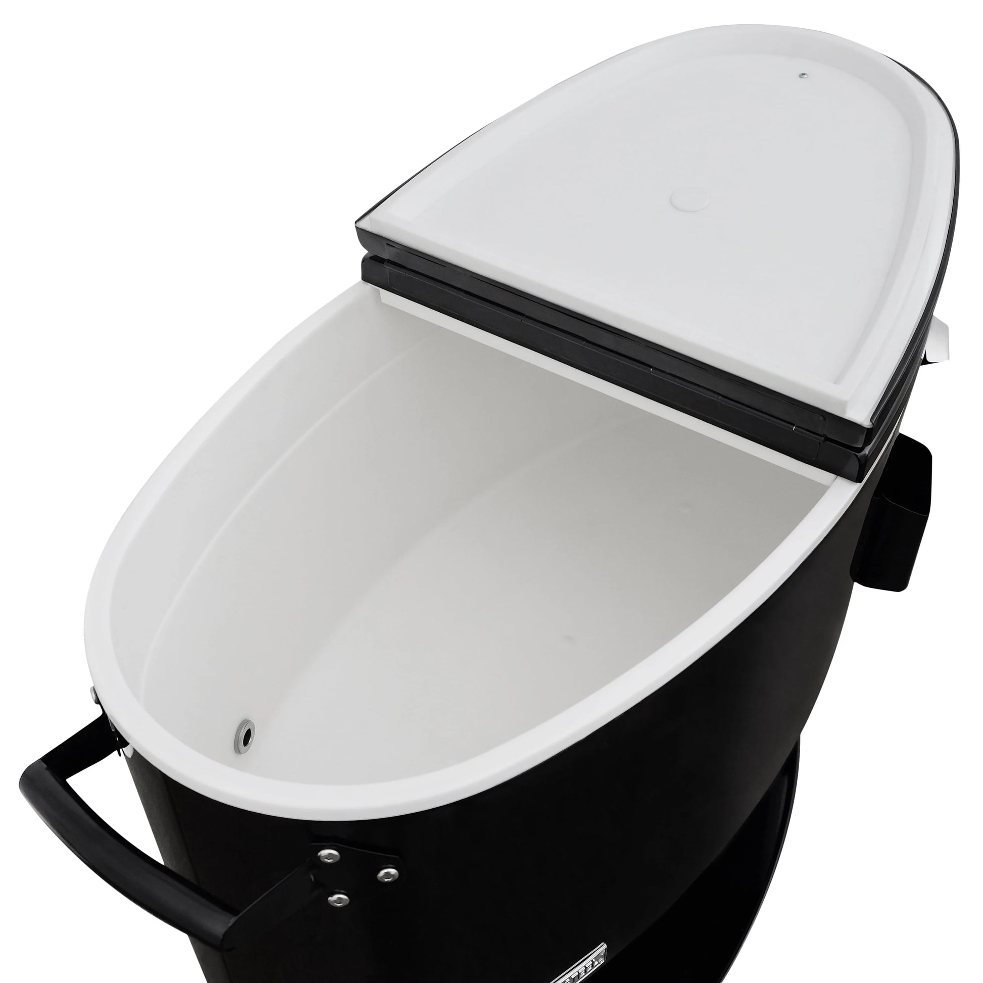 Permasteel PS-207-BK 80 Quart Portable Rolling Oval Patio Cooler, Black