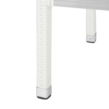 SAFAVIEH Bethel Contemporary Outdoor Patio Rattan Bar Stool, White