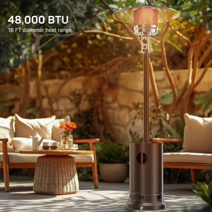 Simenmax Propane Heater, 48,000 BTU Outdoor Heaters for Patio for Backyard, Deck, Garden, Porch