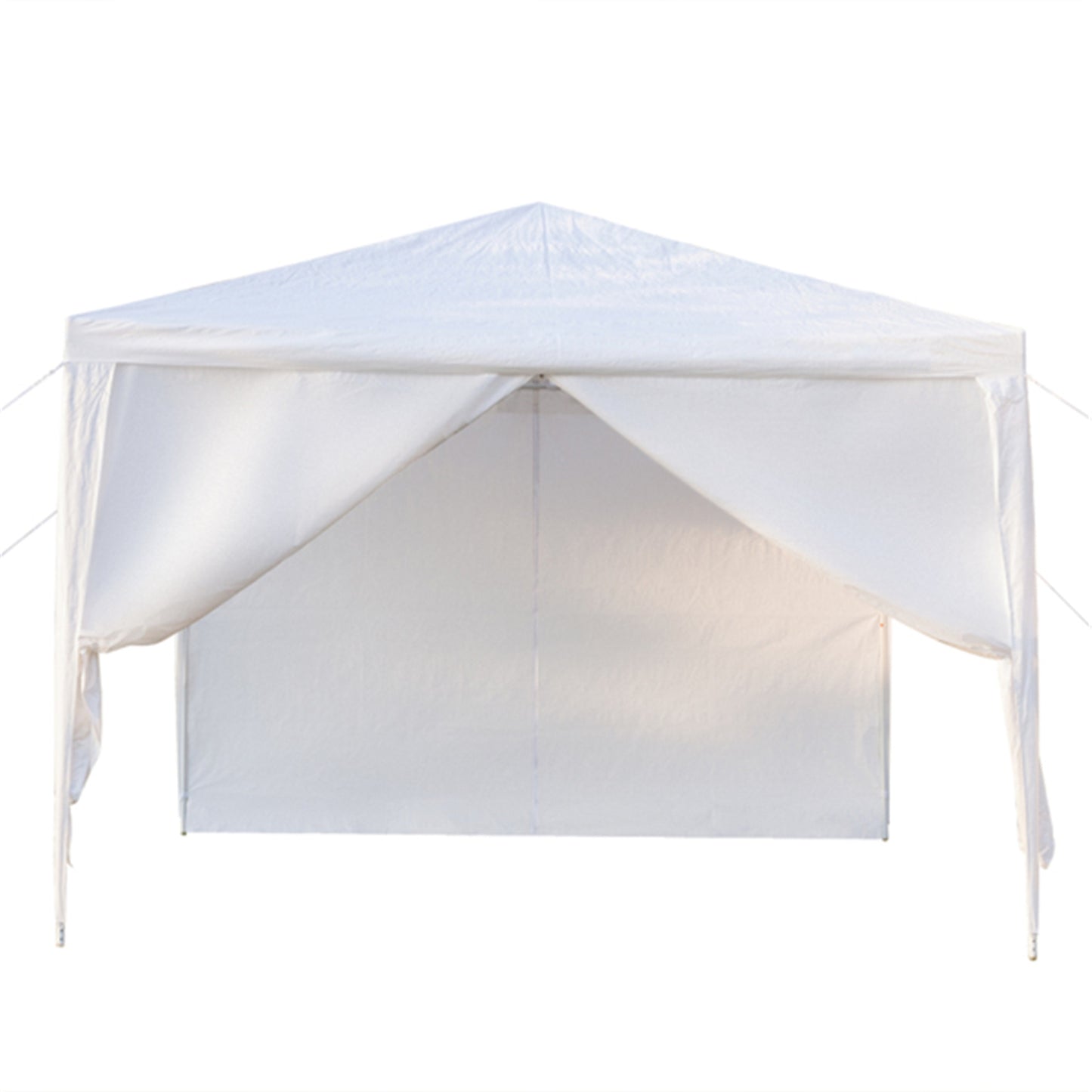 Outdoor Party Tent with 4 Side Walls, 10' x 10' White Backyard Tent for Outside, 2021 Upgraded Patio Gazebo Sunshade Shelter, Outdoor Wedding Canopy Tent for Parties Garden Pool