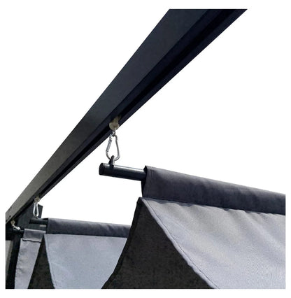 Pergola Replacement Canopy Top Cover - 10x10 Ft Patio Gazebo Shade Cover (Gray) - Weather Resistant Polyester Canopy Only, Metal Frame Not Included