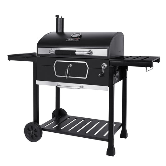 Royal Gourmet 30" CD2030AN Deluxe Charcoal Grill, BBQ Smoker Picnic Camping Patio Backyard Cooking, Black