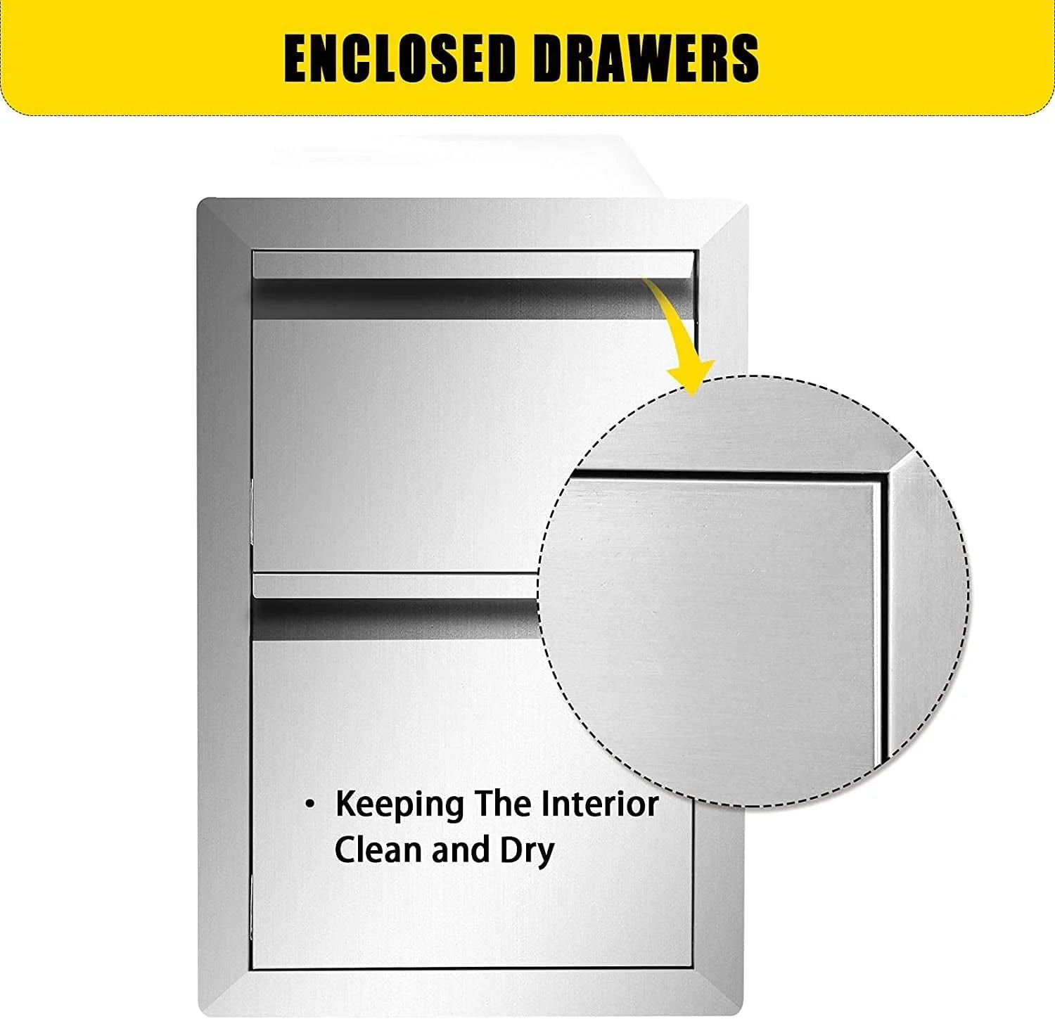 Outdoor Kitchen Door Drawer Combo 29.5" W x 21.6" H x 22.4"D, Access Door/Triple Drawers with Propane Drawer and Adjustable Garbage Ring, Perfect for BBQ Island Patio Grill Station