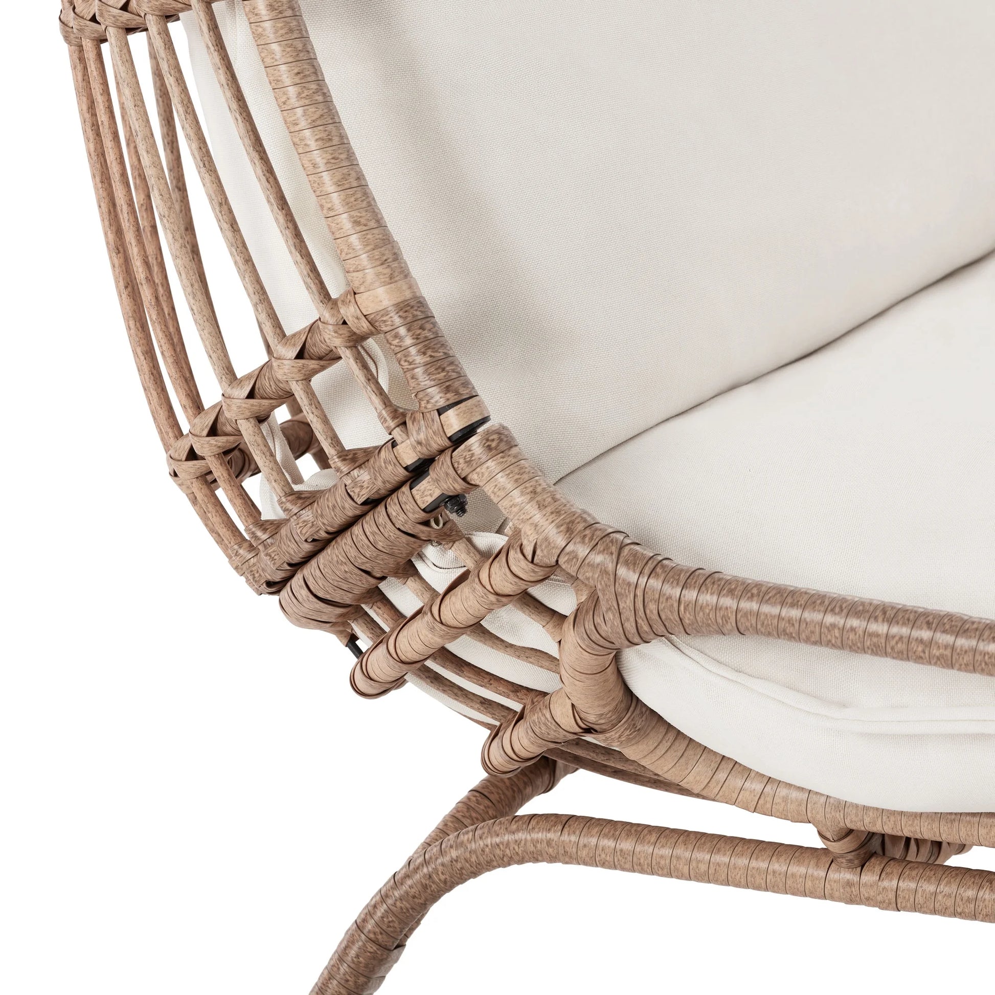 Better Homes & Gardens Willow Sage Outdoor Wicker Patio Cuddle Chair, Brown