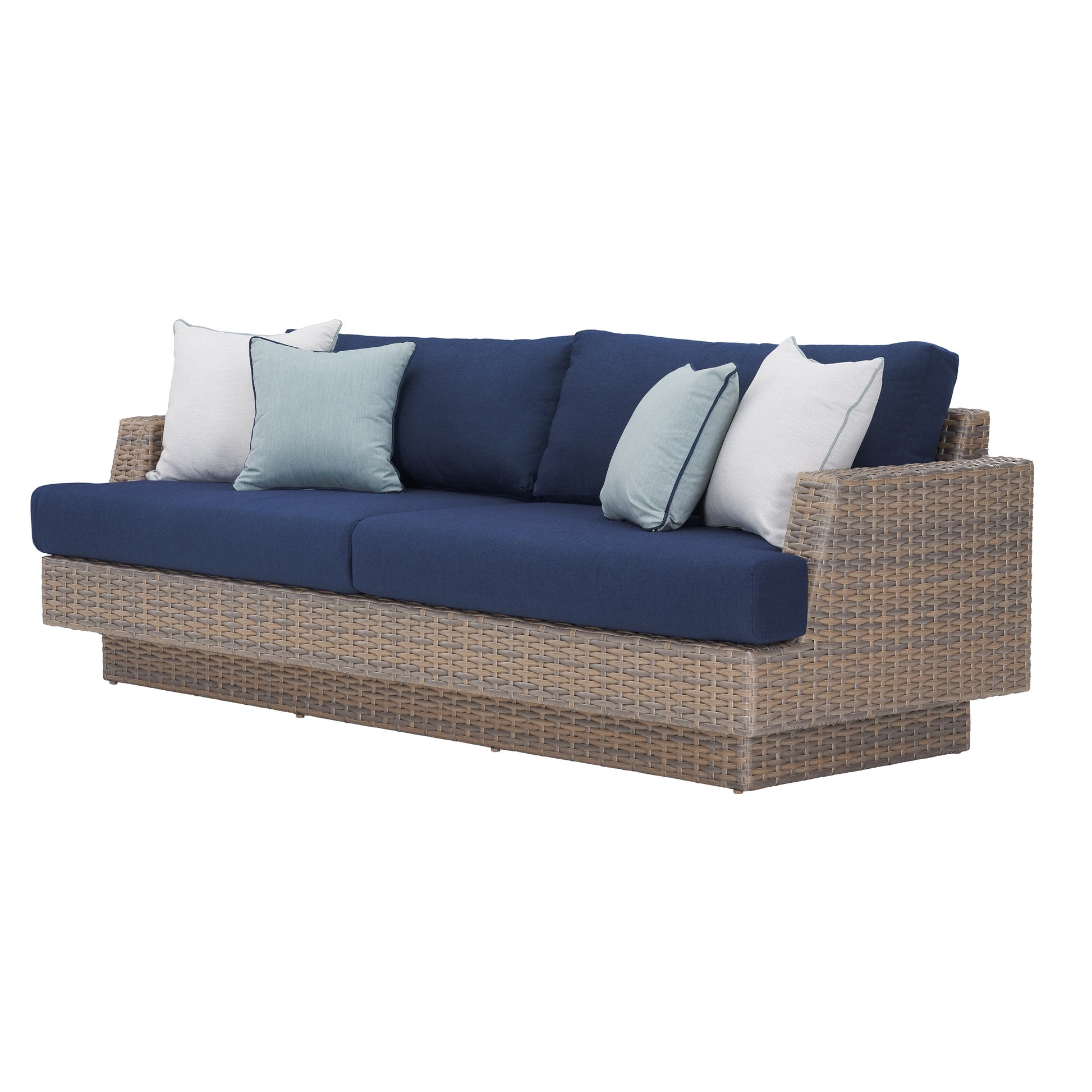 Portofino Repose 7-piece Outdoor Patio Fire Motion Seating Set