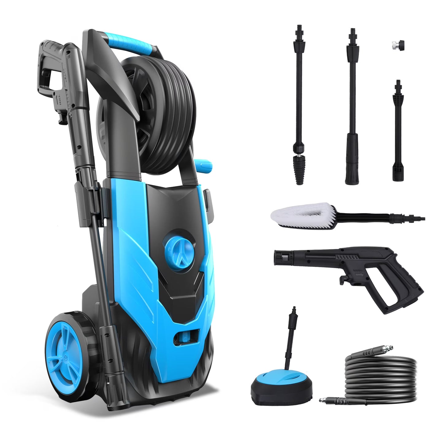 MF Studio Electric Pressure Washer 2100PSI Max 1.85GPM with Adjustable Nozzle, Ideal for Car Washing and Patio Garden