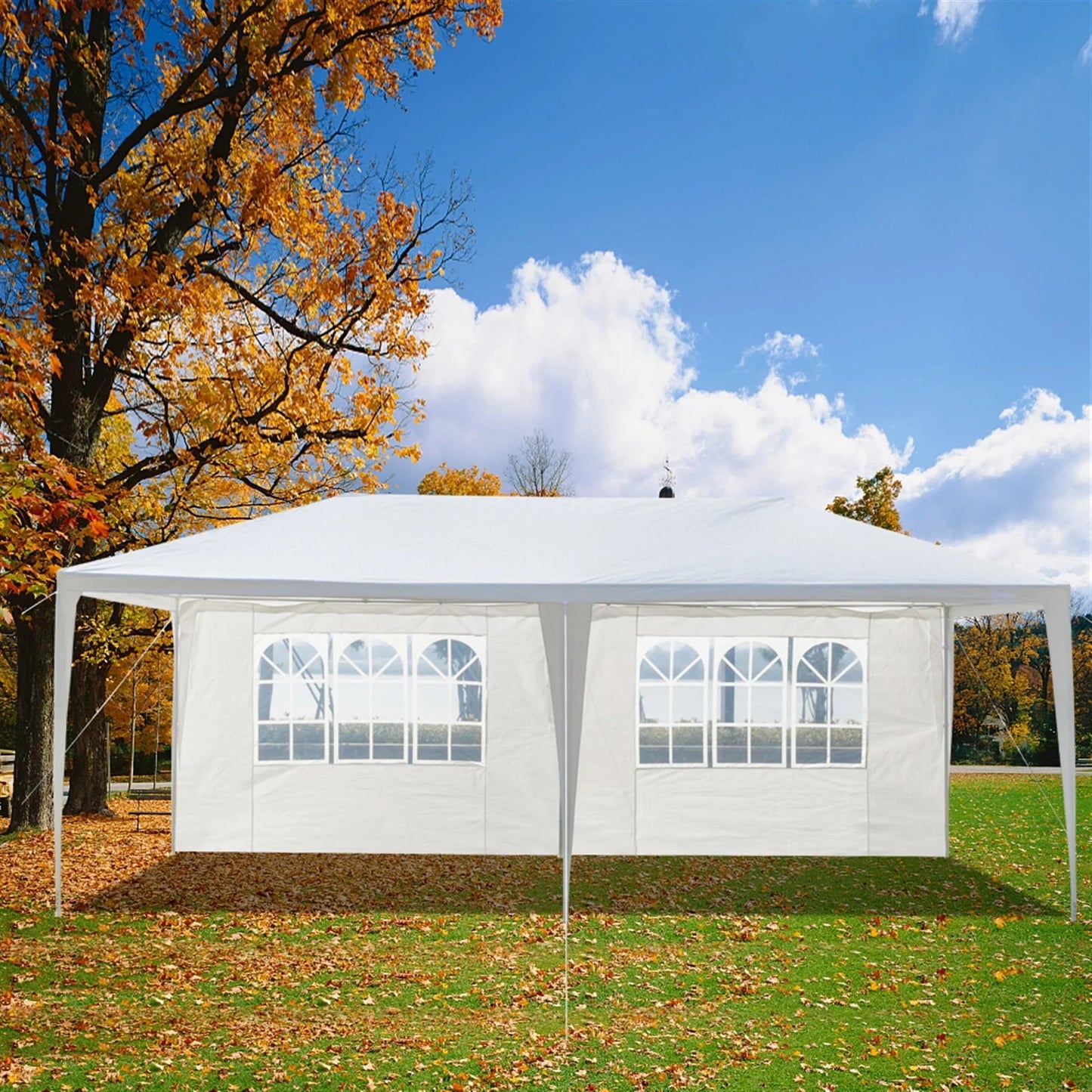 Arttoreal 20'Lx10'Wx8.5'H Outdoor Patio Pop-up Canopy with Sides,Garden Canopy Shelter Tents,White