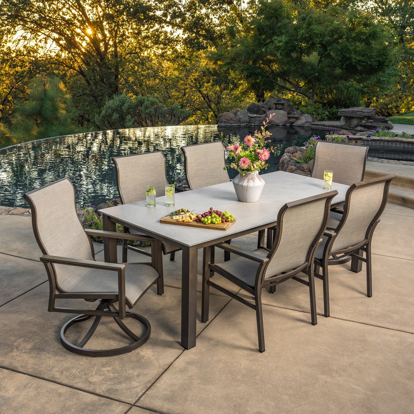 SunVilla Nichols 7-piece Sling Outdoor Patio Dining Set